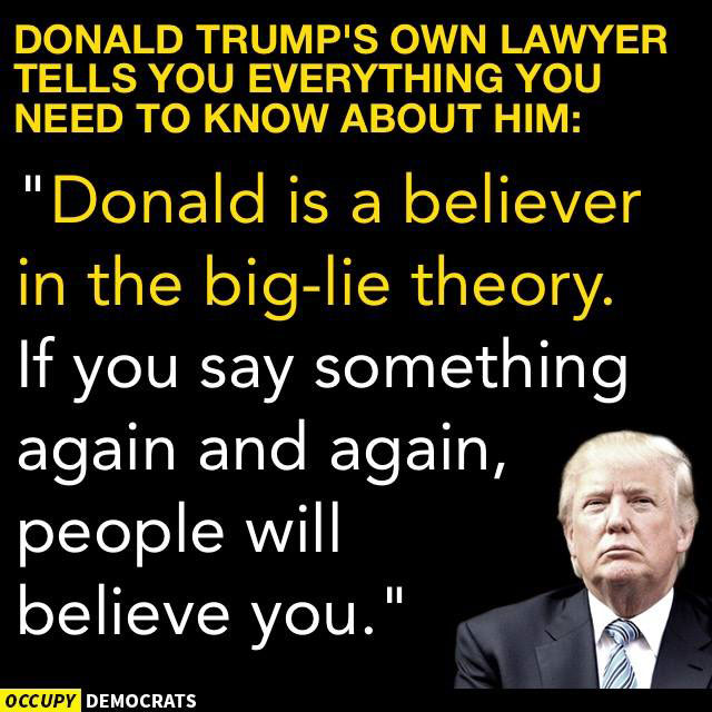 TRUMP'S BELIEF IN THE LIE
