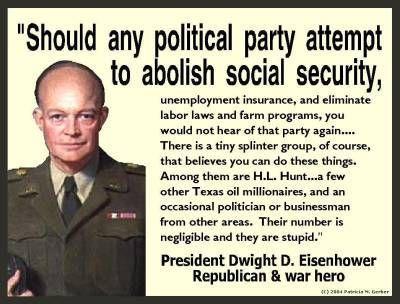 EISENHOWER'S VIEW OF SOCIAL SECURITY