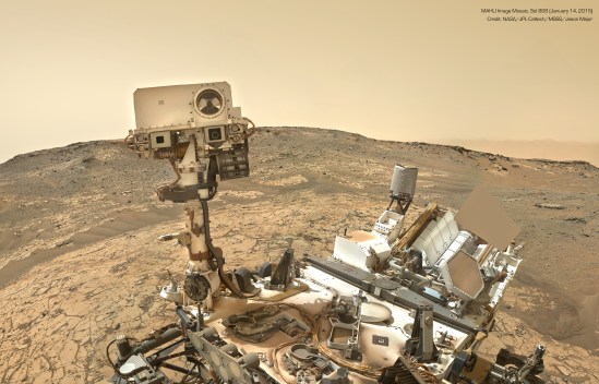 CURIOSITY--FIRST -SELFIE- IN 2015 ON MARS